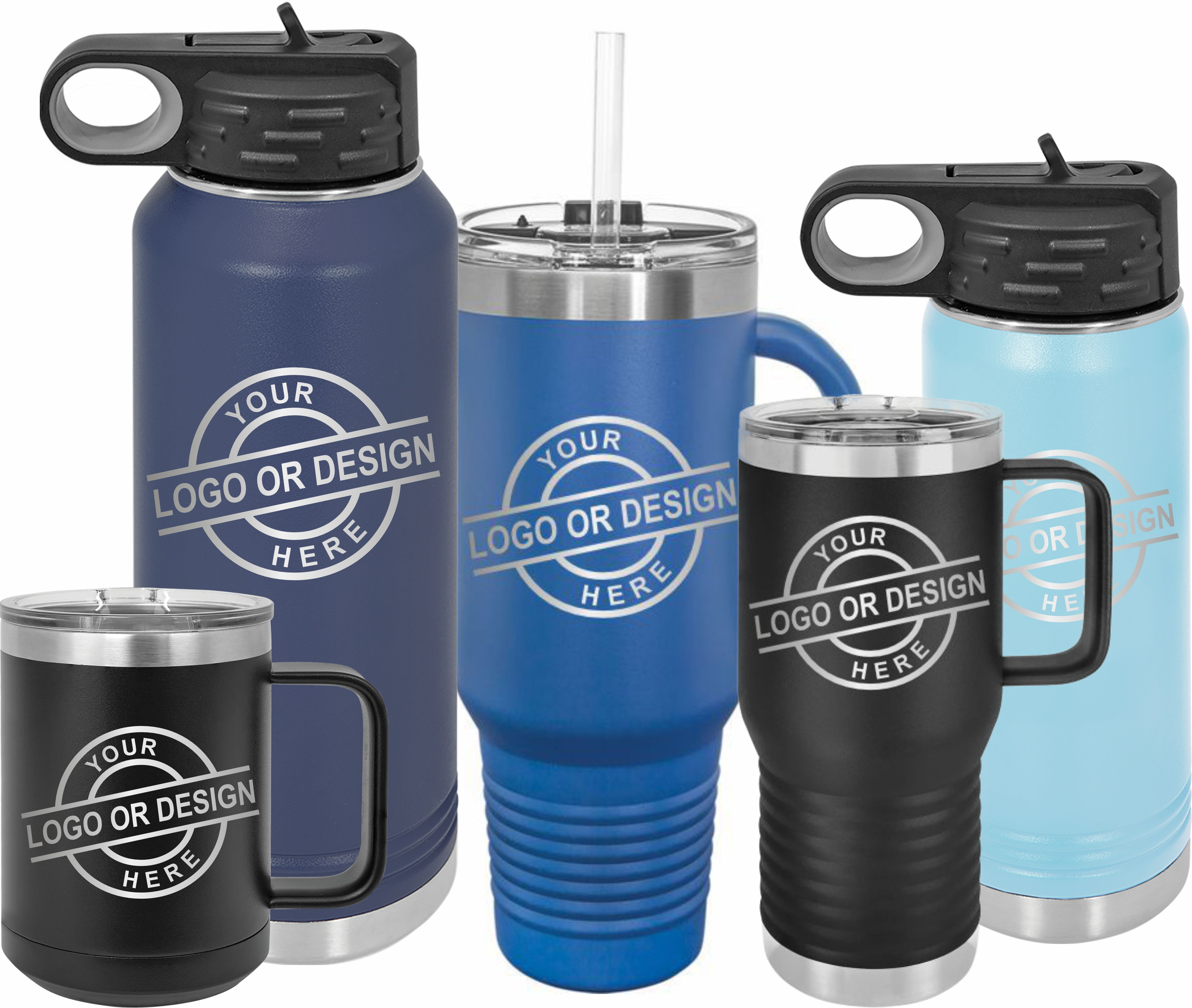 Polar Camel company gifts for employees tumbers bottles mugs cups can coolers koozies